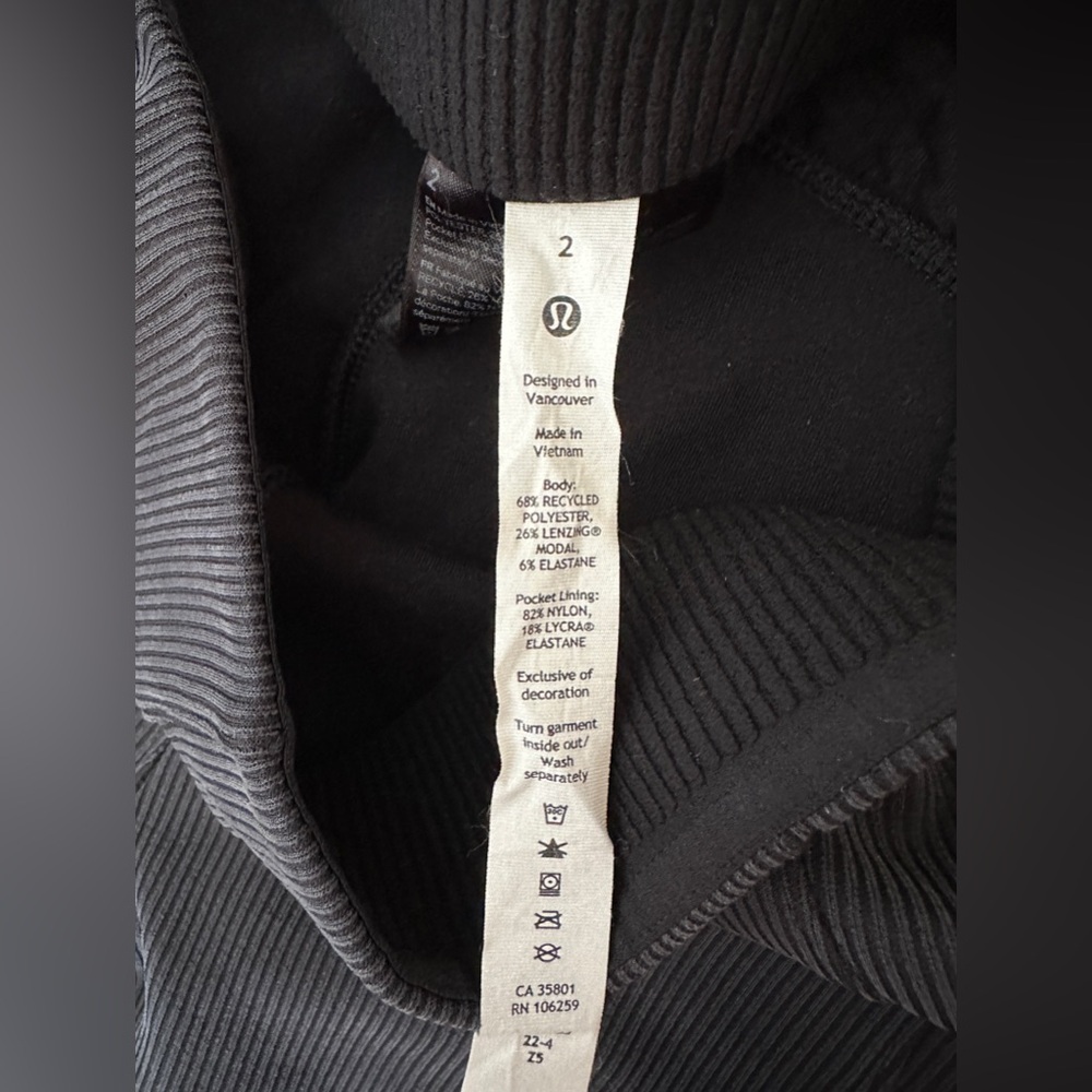 Lululemon Softstreme Ribbed Zip Flared Pants Women’s Size 2 - Picture 8 of 12